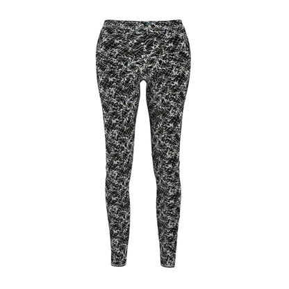 Women's Cut & Sew Casual Leggings "SCRIBBLE" col Shadowplay