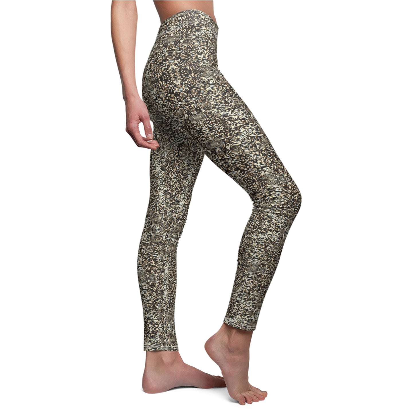 Women's Cut & Sew Casual Leggings "SWIRLS"