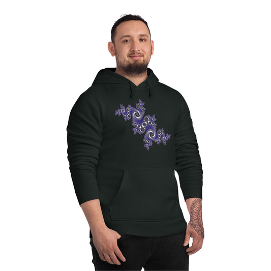 Men's Organic Hoodie with "FRACTAL" Pattern