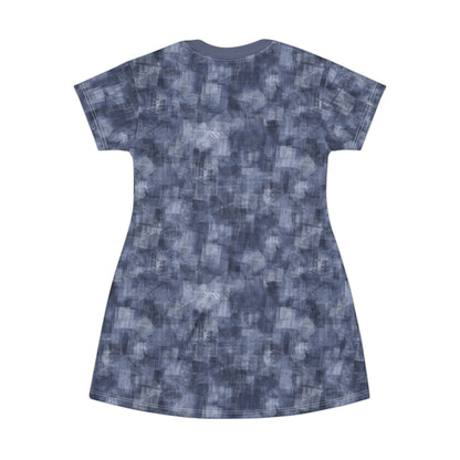 Casual Comfort T-Shirt Dress "MOIRE" col. Navy