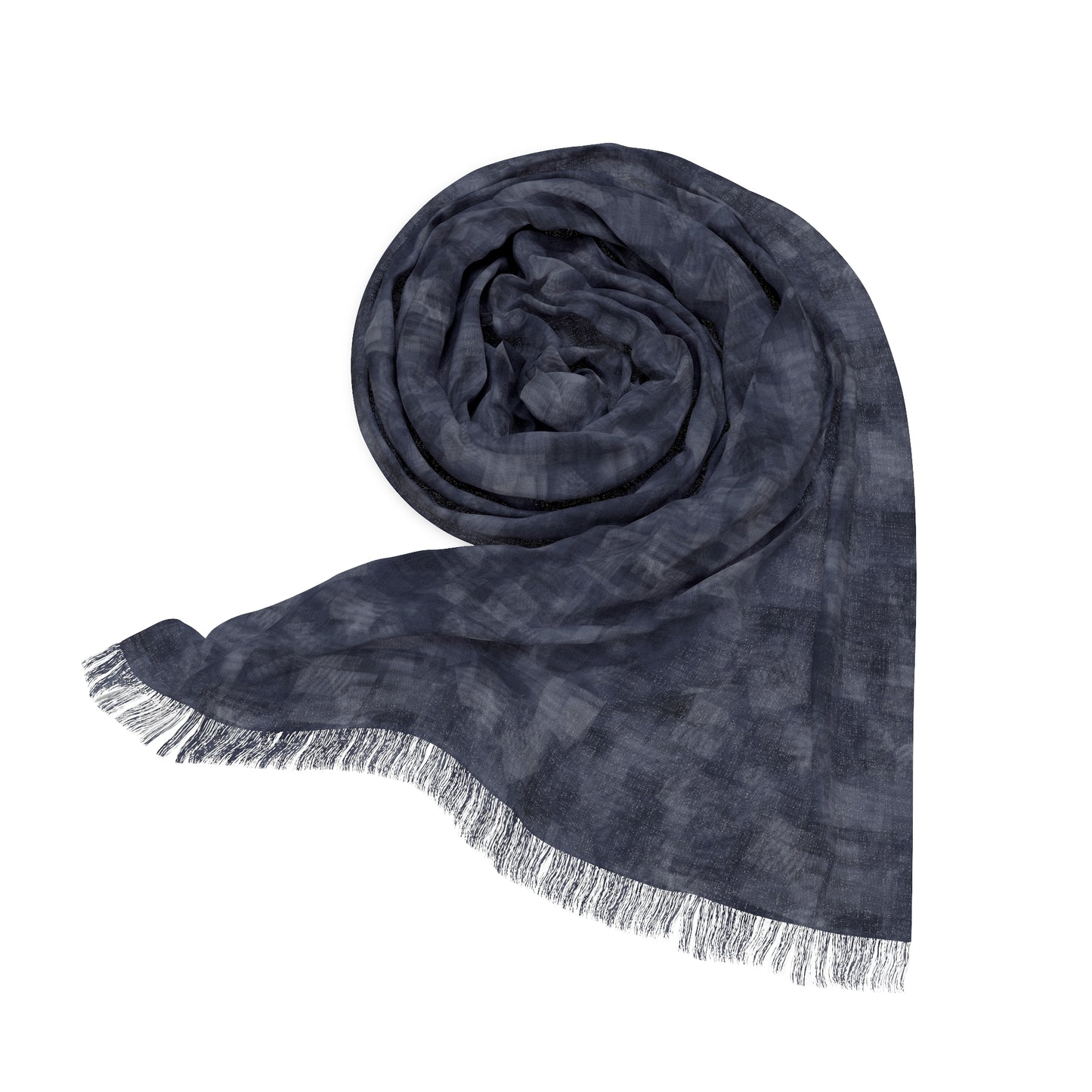 Light Scarf "MOIRE" col. Navy